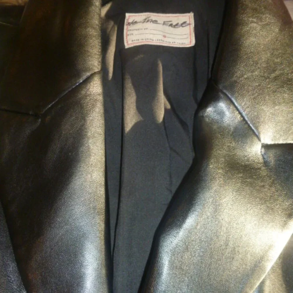 We The Free Black Faux Leather Blazer Jacket – Size Small (Fits M) - Picture 12 of 12